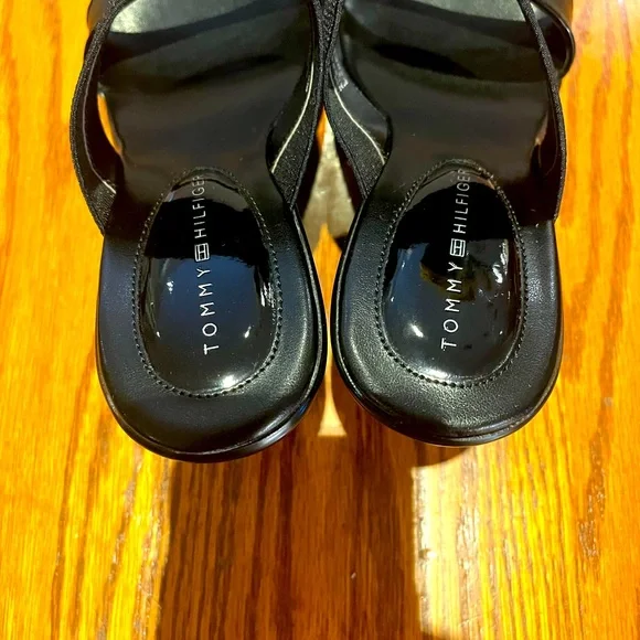 Tommy Hilfiger Black Slide-On Alessa Wedge, Size 8 NEW (no box) - Picture 6 of 7